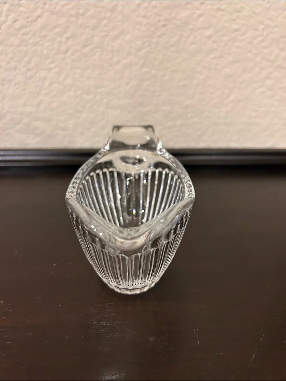 Williams Sonoma Fluted 25% Lead Crystal Gravy Sauce Boat 4 oz excellent